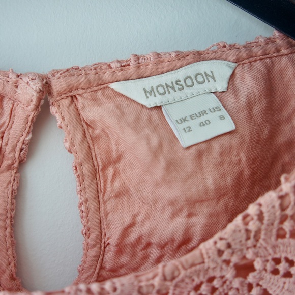 Monsoon Flower crochet lace sleeveless blouse - Picture 3 of 4